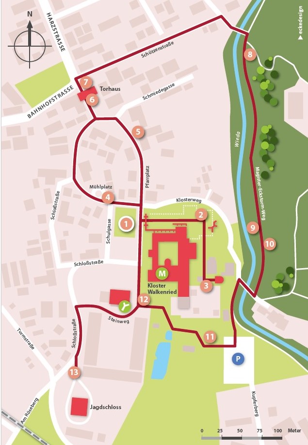 Kloster-Erkenntnisweg Karte