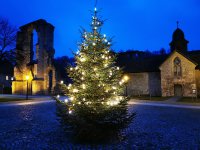 Weihnachtsbaum auf dem Klostervorplatz